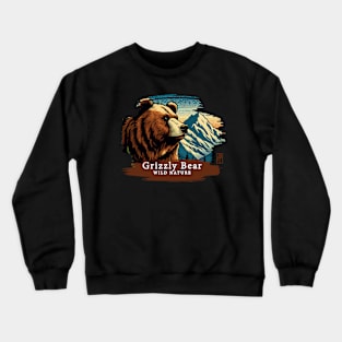 Grizzly Bear - WILD NATURE - GRIZZLY -7 Crewneck Sweatshirt